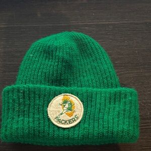 VINTAGE Green Kids Beanie with Logo